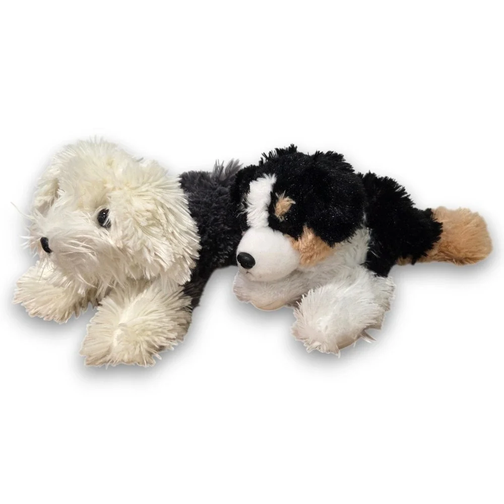 Aurora Dog Plush Set Auzzie Bernese Mountain Flopsie English Sheep Dog Floppy